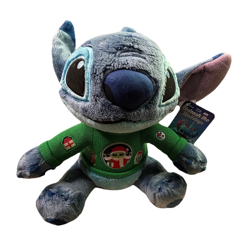 Disney Stitch In Star Wars Grogu Sweater Unleash The Holidays Christmas Plush‎